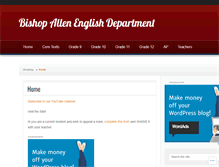 Tablet Screenshot of bishopallenenglish.com